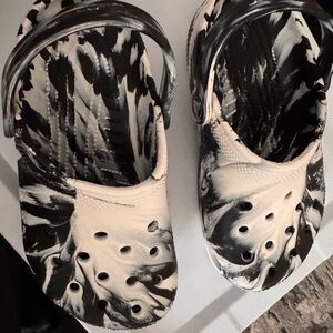 CROCS Black and White Kids Sandals